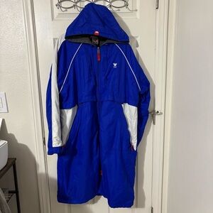 TYR Alliance Team Swim Parka  Size XLarge Fully Lined Blue